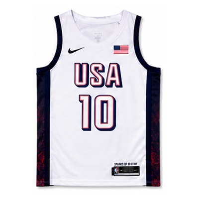 2024 Olympics Team USA Basketball White #10 Jayson Tatum NBA Jersey