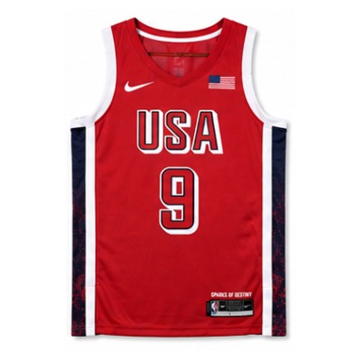 2024 Olympics Team USA Basketball Red #9 NBA Jersey