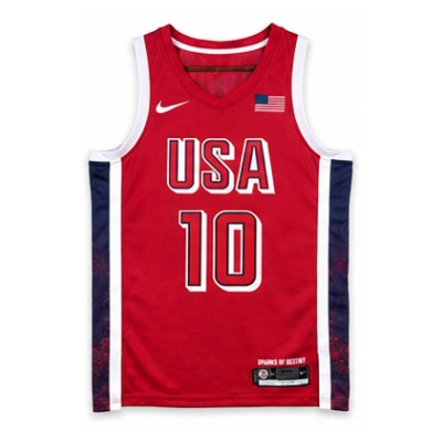 2024 Olympics Team USA Basketball Red #10 Jayson Tatum NBA Jersey