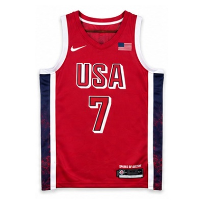 2024 Olympics Team USA Basketball Red #7 Kevin Durant NBA Jersey