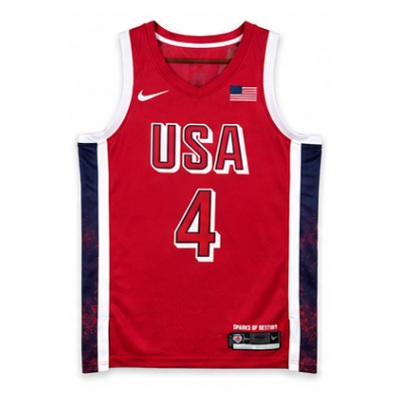 2024 Olympics Team USA Basketball Red #4 Stephen Curry NBA Jersey