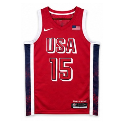 2024 Olympics Team USA Basketball Red #15 Devin Booker NBA Jersey