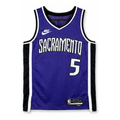 2024/25 Season Sacramento Kings Retro #5 De'Aaron Fox NBA Jersey