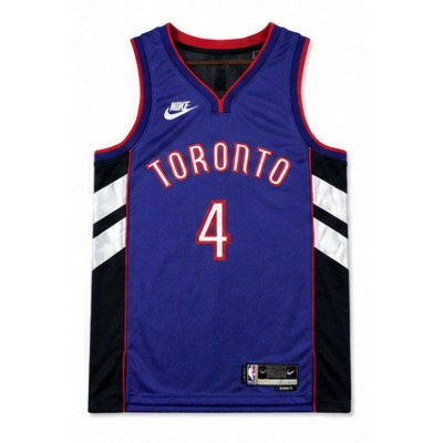 2024/25 Season Toronto Raptors Retro #4 Ba En Si NBA Jersey