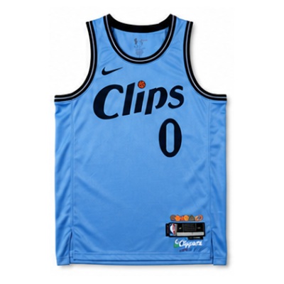 2024/25 temporada Los Angeles Clippers City Edition #0 Russell Westbrook camisola NBA