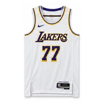 2022/23 Season Los Angeles Lakers White #77 Luka Doncic NBA Jersey