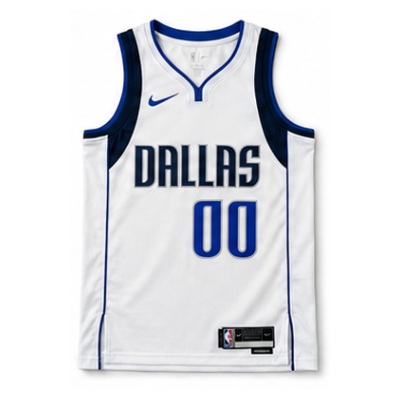 Dallas Mavericks White #00 NBA Jersey