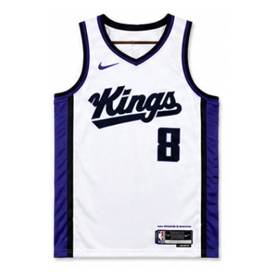 2023/24 Season Sacramento Kings Home White #8 Zach LaVine NBA Jersey