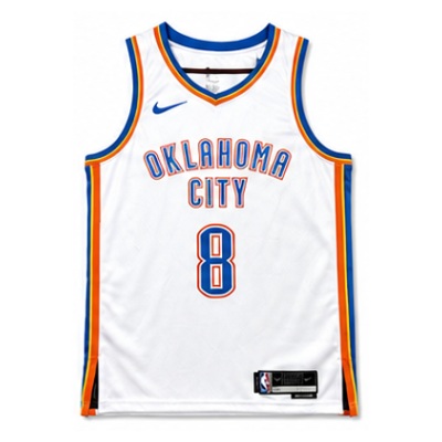 2022/23 Season Oklahoma City Thunder White #8 Jalen Williams NBA Jersey