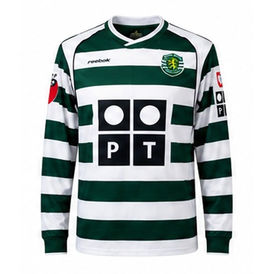 Retro Long Sleeve Sporting Lisbon 01/03 Home