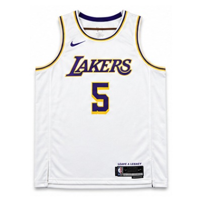 2022/23 Season Los Angeles Lakers Crew Neck White #5 Ai Dun NBA Jersey