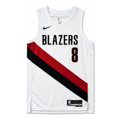 2025/26 Season Portland Trail Blazers Home White #8 Deni Avdija NBA Jersey