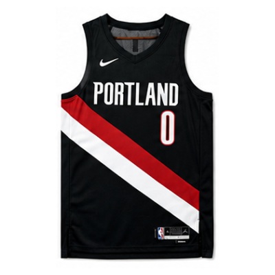 2025/26 Season Portland Trail Blazers Away Black #0 Damian Lillard NBA Jersey