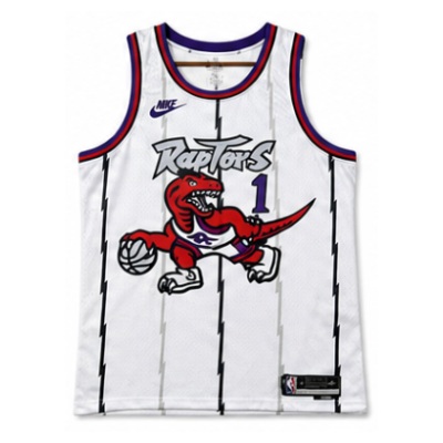 2025/26 Season Toronto Raptors Retro White #1 Tracy McGrady NBA Jersey